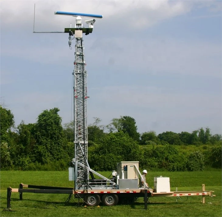 Cell On Wheels Telescopic Mobile Tower